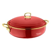 TAŞEV TENCERE SIĞ SULTAN 26CM KIRMIZI T4455 - 1
