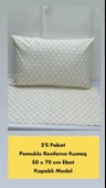 NİVEMESHOME SARI GEOMETRİK DESEN 2 Lİ YASTIK KILIFI KAPAKLI 50X70 - 1