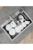 Akıllı Eviye Seti Dokunmatik Smart Gri Renk Su Arıtma Çıkışlı Şelaleli Ithal 7 Yıl Garanti 75x46cm - 6