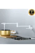 Mutfak Ocak Üstü Musluk Pot Yeni Model Beyaz Renk Ithal 7 Yıl Garantili - 1