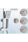 Banyo Bataryası Dijital Duş Seti Krom Renk Sepetli YeniTarasım 7 Yıl Garantili Ithal - 4