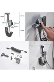 Banyo Bide Basınçlı Püskürtücü Taharet Musluğu Klozet Hortumu Antrasit Renk İthal 7 Yıl Garantili thumbnail 8