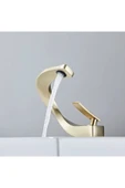 Banyo Lavabo Bataryası Mat Gold Renk Şelale Yeni Tasarım 7 Yıl Garantili İthal - 6