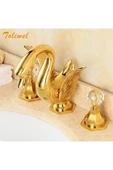 BANYO LAVABO BATARYASI KUĞU GOLD ALTIN DORE 3 LÜ SET YENİ MODEL İTHAL 7 YIL GARANTİLİ thumbnail 6