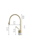Banyo Lavabo Bataryası Mat Gold Beyaz Mermerli Model Yeni Tasarım 7 Yıl Garantili İthal - 2