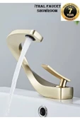Banyo Lavabo Bataryası Mat Gold Renk Şelale Yeni Tasarım 7 Yıl Garantili İthal - 1