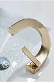 Banyo Lavabo Bataryası Mat Gold Renk Şelale Yeni Tasarım 7 Yıl Garantili İthal - 2
