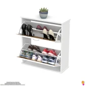 Modilayn UMAY Asma Kapı Önü 72 x 78 x 25, 5 cm’ lik 2 Düşer Kapak 4 Göz Bölmeli Ayakkabılık - 5