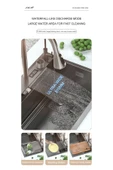 Dijital Eviye Seti Dokunmatik Smart Teknolojik Antrasit Çelik 9 Fonksiyon Full Set Ithal 75x46cm - 2