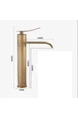 Banyo Çanak Lavabo Bataryası Antik Renk Şelale Model 7 Yıl Garantili Ithal thumbnail 5