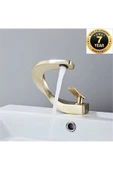 Banyo Lavabo Bataryası Mat Gold Renk Şelale Yeni Tasarım 7 Yıl Garantili İthal - 5