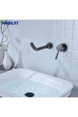 Banyo Ankastre Lavabo Bataryası Antrasit Renk Yeni Model Sıva Altı Dahil 7 Yıl Garanti İthal - 2