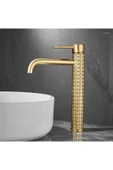 Banyo Çanak Lavabo Bataryası Mat Gold Renk Yeni Model 7 Yıl Garantili Ithal - 6