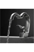 Banyo Lavabo Bataryası Antrasit Renk Şelale Kalp Yeni Tasarım 7 Yıl Garantili İthal - 3