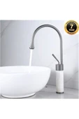 Banyo Çanak Lavabo Bataryası Antrasit Beyaz Mermerli Yeni Model 7 Yıl Garantili Ithal - 1
