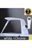 Banyo Lavabo Bataryası Beyaz/Krom Yeni Model Şelale 7 Yıl Garantili İthal - 1
