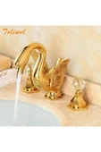 BANYO LAVABO BATARYASI KUĞU GOLD ALTIN DORE 3 LÜ SET YENİ MODEL İTHAL 7 YIL GARANTİLİ thumbnail 3