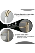 Banyo Lavabo Bataryası Mat Gold Renk Yeni Model 7 Yıl Garantili Ithal - 6
