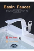 Banyo Lavabo Bataryası Beyaz/Krom Yeni Model Şelale 7 Yıl Garantili İthal - 3