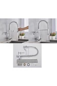 Mutfak Evye Bataryası Dual Flow Su Arıtma Çıkışlı Spiralli Ve Fiskiyeli 7 Yıl Garanti Ithal KROM thumbnail 8