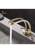 Banyo Lavabo Bataryası Mat Gold Renk Şelale Yeni Tasarım 7 Yıl Garantili İthal - 1