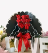 Premium Yumoş Kırmızı Peluş Ayıcık Buketi, Sevgiliye, Doğum Gününe Hediye thumbnail 4