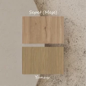 6024 LUNA (AHŞAP AYAKLI) MDF PROFİL ÇERÇEVELİ 2 ÇEKMECELİ AYNALI DRESUAR SEPET-YUNUS - 8