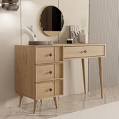 2254 ROSE AYNALI (AHŞAP AYAKLI)MDF PROFİL ÇERÇEVELİ 4 ÇEKMECELİ 120 CM MAKYAJ MASASI SEPET-YUNUS - 5