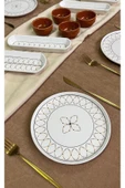 QUEEN  Gold Elips Model 6 kişilik 14 Parça Kahvaltı Takımı - 3