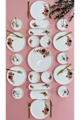 QUEEN  Pink Rose Model 6 Kişilik 21 Parça Kahvaltı Takımı - 2
