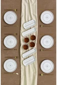 QUEEN  Gold Ellipse Model 6 Kişilik 14 Parça Kahvaltı Takımı - 1