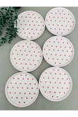 Love 6 Adet Kırmızı Kalp 20 Cm Pasta/servis Tabağı - 2