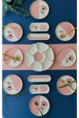 QUEEN  Poppy Model 8 Kişilik 19 Parça Kahvaltı Takımı (Pink) - 1