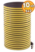 Yapışkanlı 5x2=10 Metre (KAHVERENGİ) Kapı Pencere Bandı Fitili Soğuk Izolasyon Kauçuk Bantları - 1