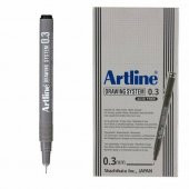 ARTLINE CIZIM KALEMI 003mm SIYAH 12LI KUTU(2303) - 1