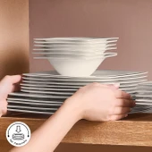 Karaca Fine Pearl Agate 58 Parça 12 Kişilik Yemek Takımı Platin - 9