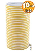 Yapışkanlı 5x2=10 Metre (BEYAZ) Kapı Pencere Bandı Fitili Soğuk Izolasyon Kauçuk Bantları - 1