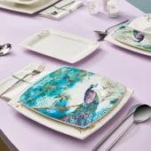 Karaca Fine Pearl Pavo 62 Parça 12 Kişilik Yemek Takımı Gold thumbnail 11