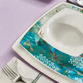 Karaca Fine Pearl Pavo 62 Parça 12 Kişilik Yemek Takımı Gold thumbnail 9