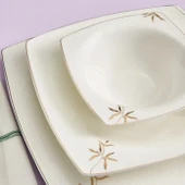 Karaca Fine Pearl Pavo 62 Parça 12 Kişilik Yemek Takımı Gold thumbnail 7