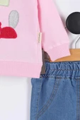 Sincap Sweatshirt Pantolon Kız Bebek Alt Üst Takım Kız Bebek 2'li Takım Kız Bebek İkili Takım - 9