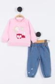 Sincap Sweatshirt Pantolon Kız Bebek Alt Üst Takım Kız Bebek 2'li Takım Kız Bebek İkili Takım - 2