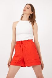 Twenty3 Kadın Ayrobin Beli Lastikli Cepli Şort - 8