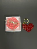 Gül Mum Kalpli Anahtarlık Set - 1