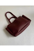 KADIN BORDO MARKA MODEL DERİ YAVRULU ÇANTA - 1