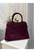KADIN SÜET BORDO ÇANTA - 1