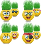 Emoji Şekilli Çim Adam Surat 1 Adet Okul Öncesi Sonrası Etkinlik - 2