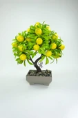 Dekor Ağaç Limon Ağacı Saksılı Dekoratif Ağaç Biblo 24x13 cm - 1