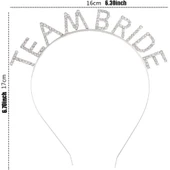 Gümüş Kaplama Kristal Taşlı Team Bride Taç thumbnail 2