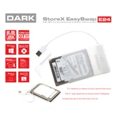 DARK 2.5" USB 3.0 DK-AC-DSE24U3 Sata Harddisk Kutusu Şeffaf - 1